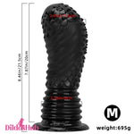 6.1in 8.46in 10.43in Fantasy Black Large Dildo Butt Plug For Fisting G-spot Dildos Hub