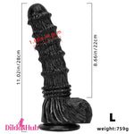 9.25in 9.64in 11.02in Big Black Animal Horse Cock Suction Cup Dildo - Dildos Hub