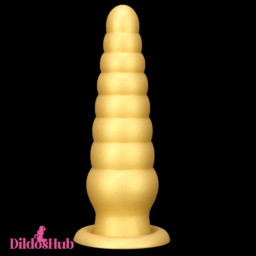 10.63in Soft Silicone Big Gold Butt Plug Dildo For Anal Clit Love Sex Toy Dildos Hub