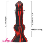 7.48in Silicone Soft Mixed Color Dog Cock Dildo For Anal Vaginal Sex Toy - Dildos Hub