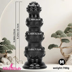 6.7in 9.84in 13.38in Super Black Animal Octopus Thick Adult Butt Plug Dildo Dildos Hub