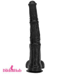 14.76in Extra Long Huge Black Soft Liquid Silicone Horse Real Sex Dildo Dildos Hub