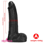 12.6in 14.17in Super Large Long Thick Black Real Anal Dildo For Men Love Dildos Hub