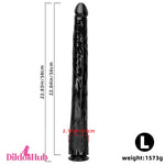 18.11in 22.83in Big Long Black Dildo Huge Penis BDSM Love Orgasm - Dildos Hub