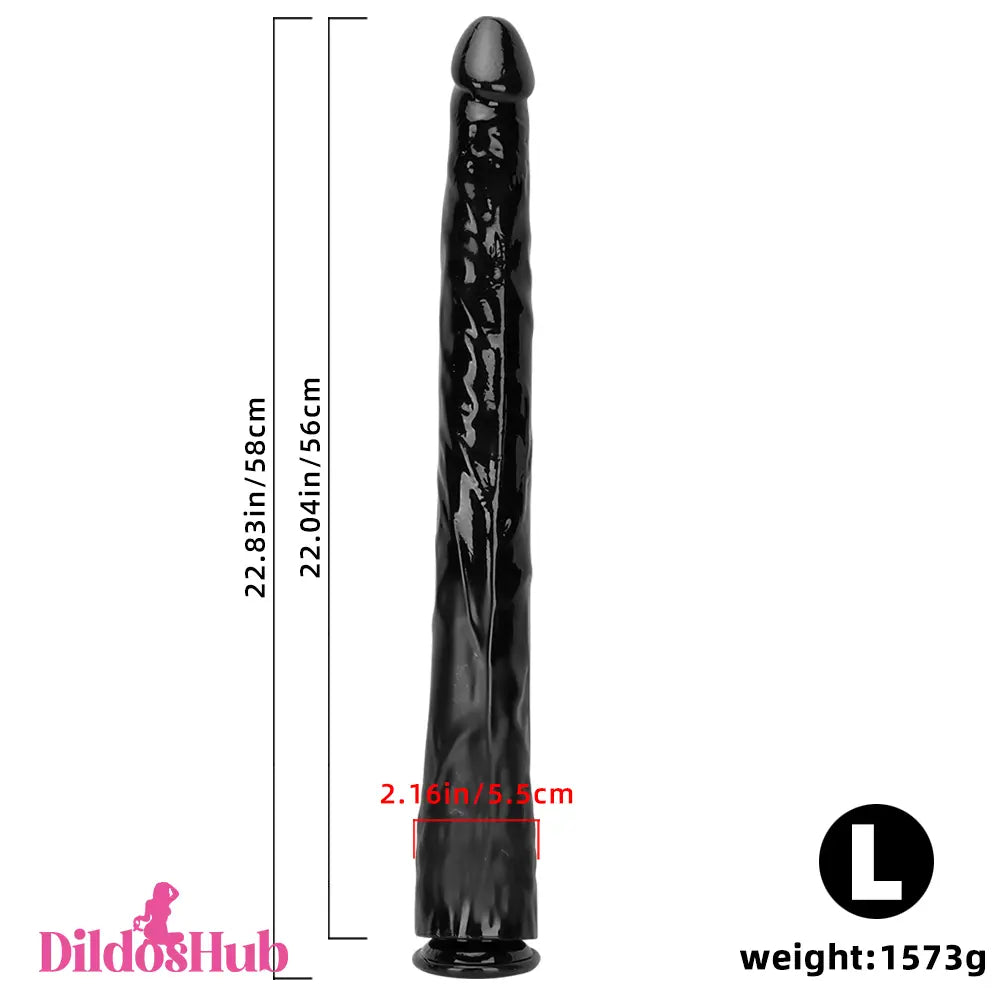 18.11in 22.83in Big Long Black Dildo Huge Penis BDSM Love Orgasm - Dildos Hub
