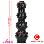 9.84in 13.38in 13.78in 15.74in Big Black Beads Butt Plug Prostate Dildo - Dildos Hub