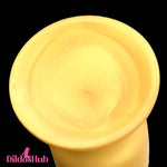 8.85in Premium Gold Soft Liquid Silicone Big Butt Plug Dildo Clit Stimulator Dildos Hub