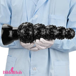9.84in 13.38in 13.78in 15.74in Big Black Beads Butt Plug Prostate Dildo - Dildos Hub