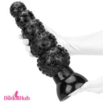 9.84in 13.38in 13.78in 15.74in Big Black Beads Butt Plug Prostate Dildo - Dildos Hub