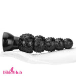 9.84in 13.38in 13.78in 15.74in Big Black Beads Butt Plug Prostate Dildo - Dildos Hub