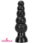 9.84in 13.38in 13.78in 15.74in Big Black Beads Butt Plug Prostate Dildo - Dildos Hub