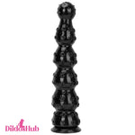 9.84in 13.38in 13.78in 15.74in Big Black Beads Butt Plug Prostate Dildo - Dildos Hub