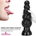 9.84in 13.38in 13.78in 15.74in Big Black Beads Butt Plug Prostate Dildo - Dildos Hub