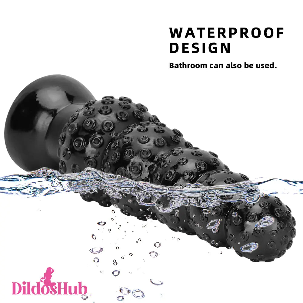 9.84in 13.38in 13.78in 15.74in Big Black Beads Butt Plug Prostate Dildo - Dildos Hub