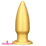 8.85in Premium Gold Soft Liquid Silicone Big Butt Plug Dildo Clit Stimulator Dildos Hub