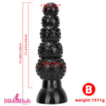 9.84in 13.38in 13.78in 15.74in Big Black Beads Butt Plug Prostate Dildo - Dildos Hub